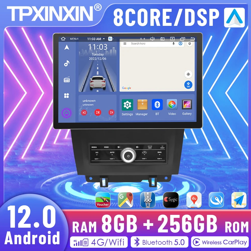 

2 Din 1920*1280 13.3 Inch Automotive Multimedia Android12 Player For Ford Mustang 2010-2014 GPS Car Radio Head Unit