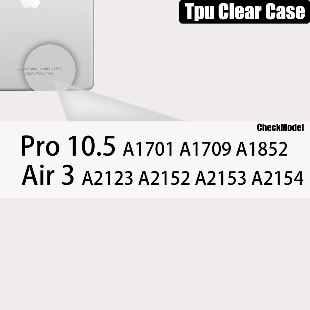 Sleek Transparent Tablet Case with Pencil Holder and TPU Protection