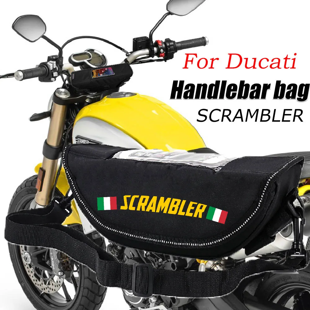 Per Ducati Scrambler1100 Ducati Scrambler400 Scrambler 800 Accessorio Moto Borsa Portaoggetti Per Manubrio Impermeabile E Antipolvere