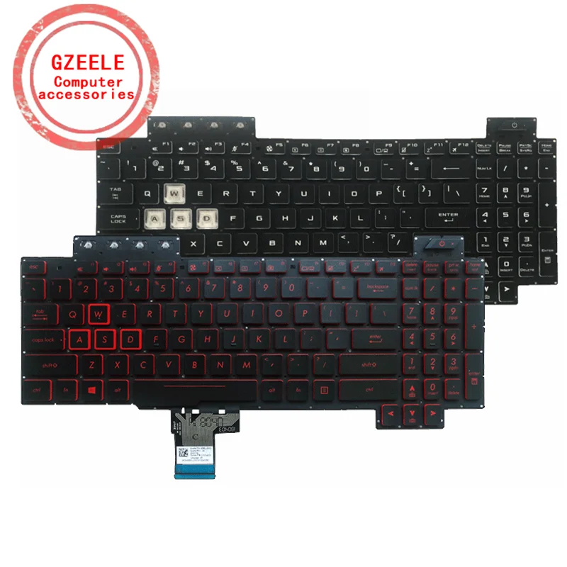 

US/RU/SP Keyboard for ASUS ROG FX504 FX504GD FX504GE FX504GM FX80 FX80GM FX505 V170762HS1 0KNR0-661PRU00 zx80g FX86 FX705 gl703