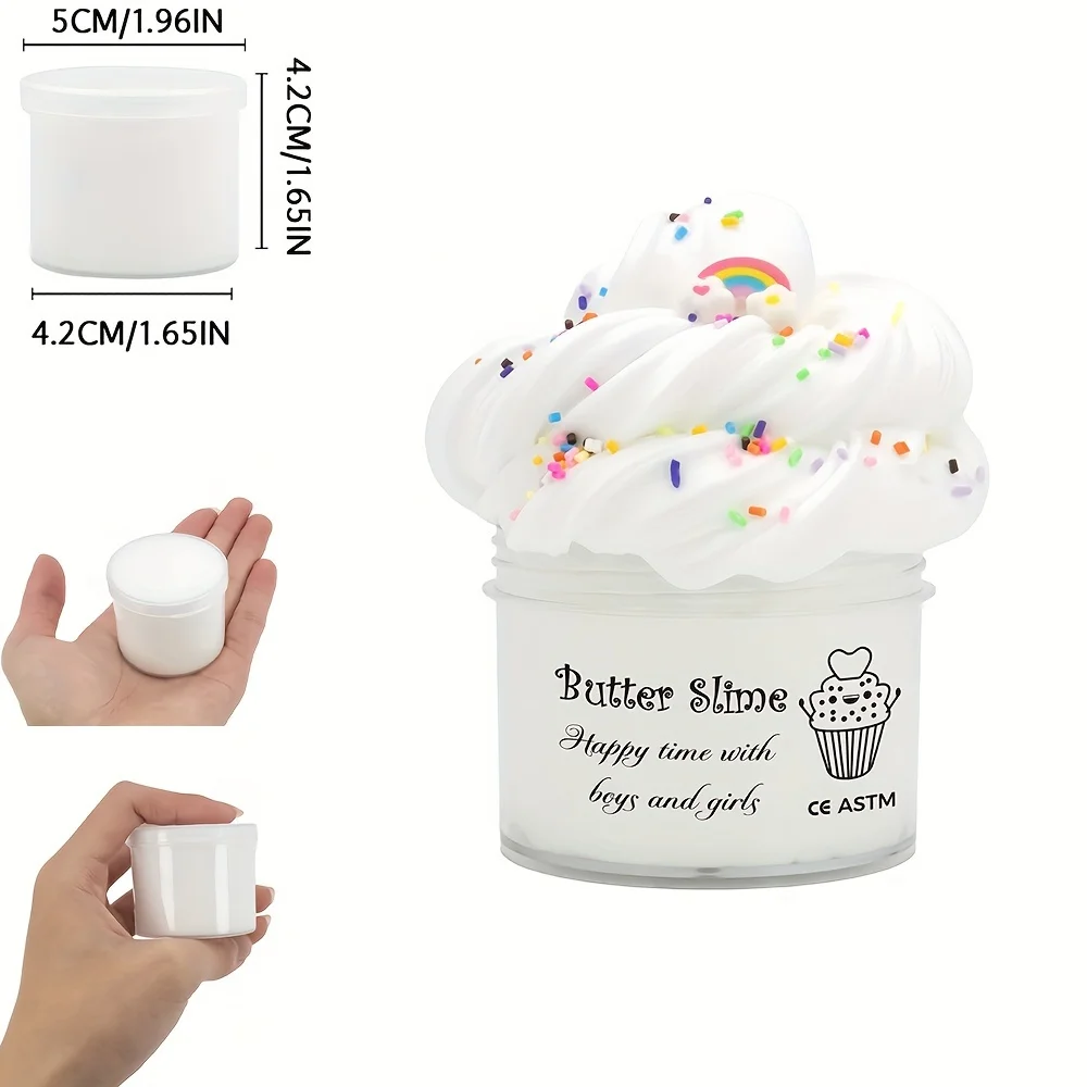 70ml Butter Fluffy Slime Kit Charm With  Scented Slime Soft Putty DIY Sludge Birthday Gift Toys For Plasticine Modeling Clay Toy 2