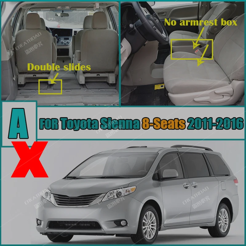 カスタムカーフロアマットtoyota sienna (8シート) 2011 2012 2013 2014 2015 2016自動車用フットパッド 自動車用カーペットカバー AliExpress