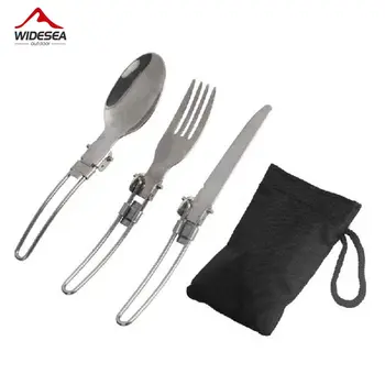 Foldable Stainless Steel Camping Cutlery 1