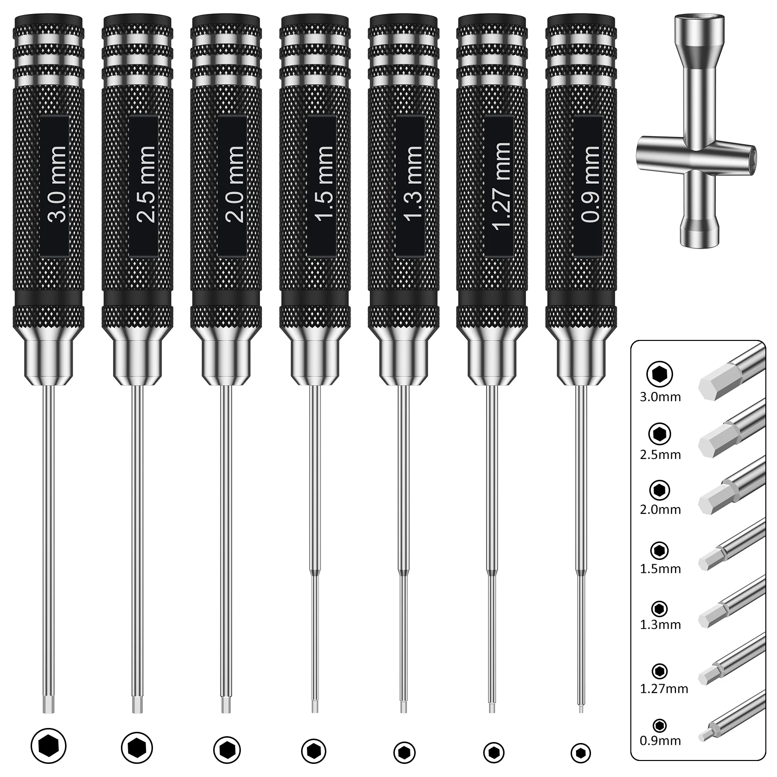 Aluminum Hex Screwdriver Set for RC Hobby