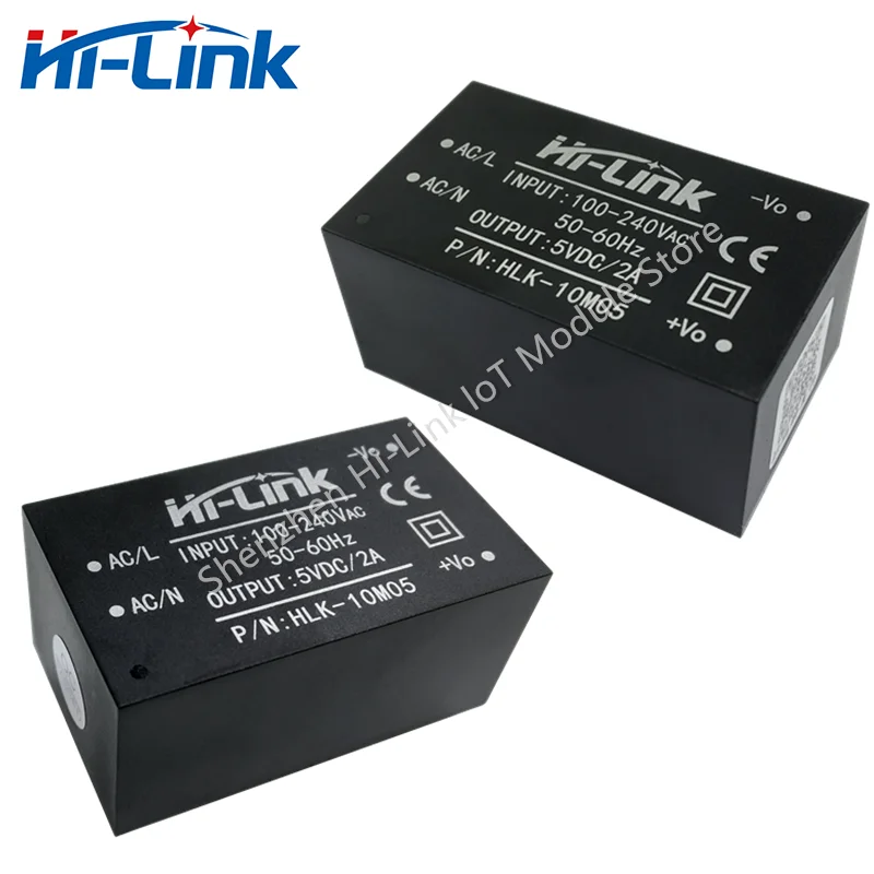 Hilink AC DC 220V to 5V 10W 10pcs/Lot Power Supply Module HLK-10M05 Mini Adjustable High Efficiency Step-down Converter
