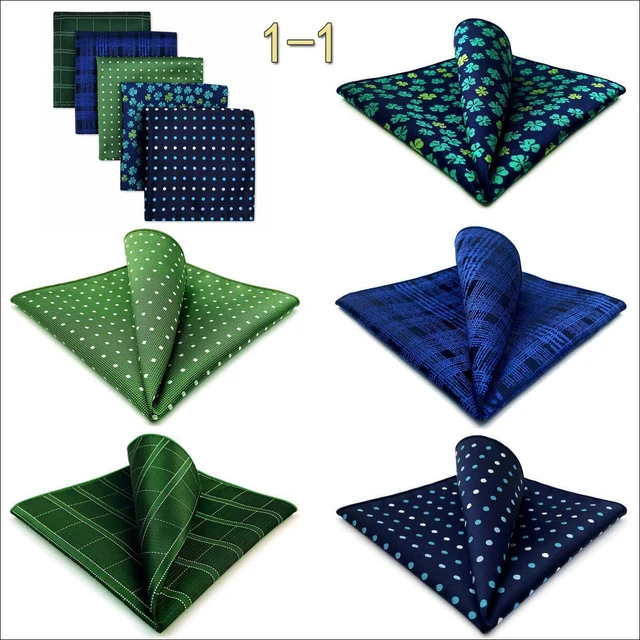 Set 5 Fazzoletti Da Taschino Uomo In Seta Poliestere Cozlly - 23x23cm Per Matrimoni E Eventi - Foto 3