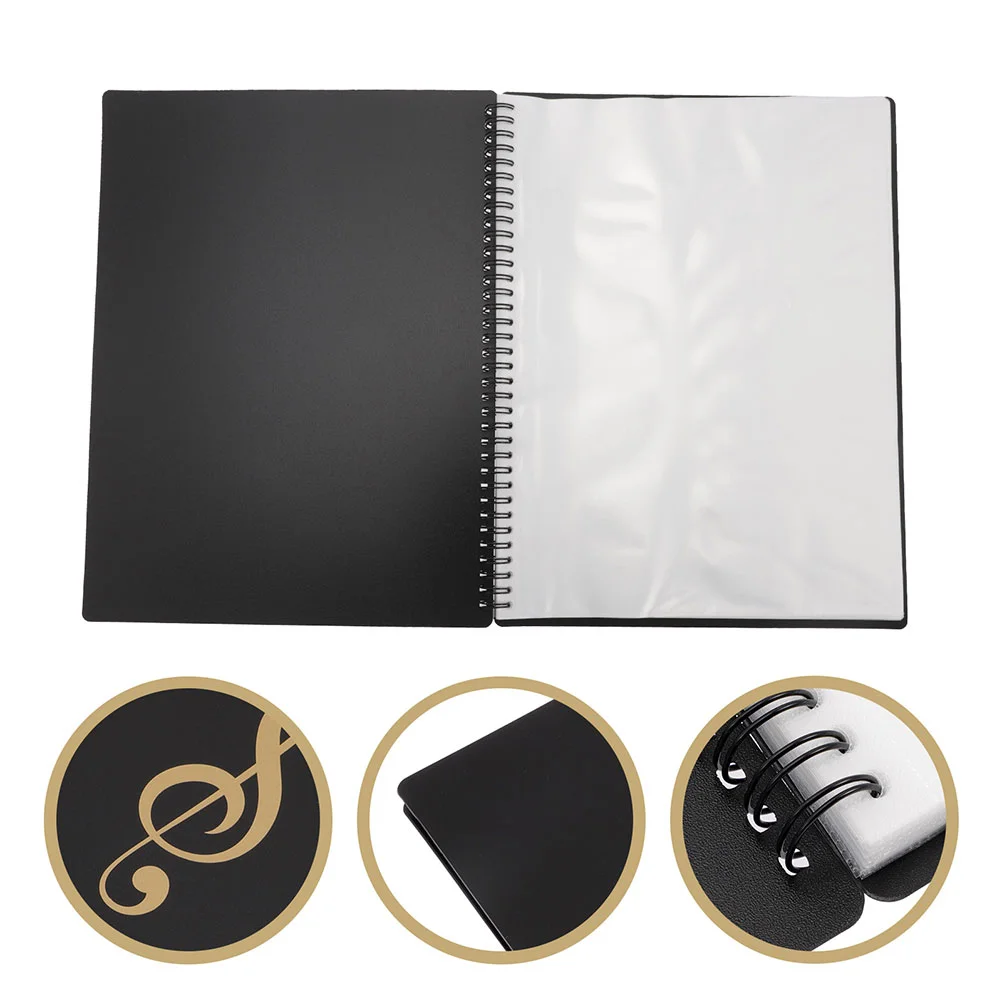 Piano File Paper Storage Holder Black Folder Piano Music Folder Music