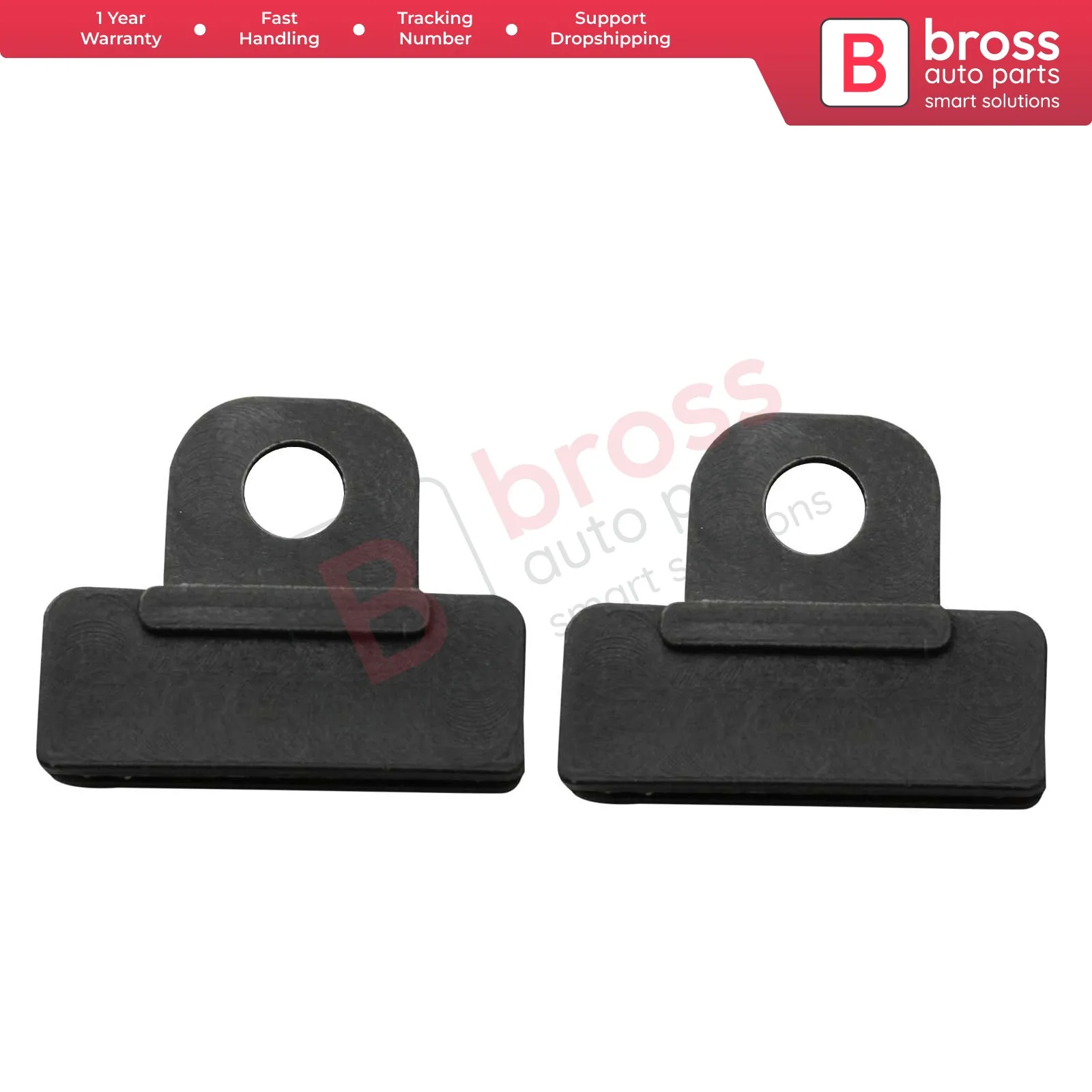 

Bross Auto Parts BWR5023 2 Pieces Electrical Power Window Regulator Glass Channel Slider Sash Connector Clips for Toyota Type 2