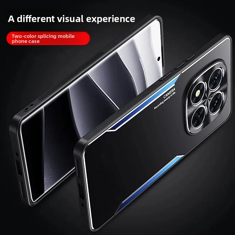 Luxury Aluminum Alloy Matte Armor Back Case with Cold Skin Feel PC Cover