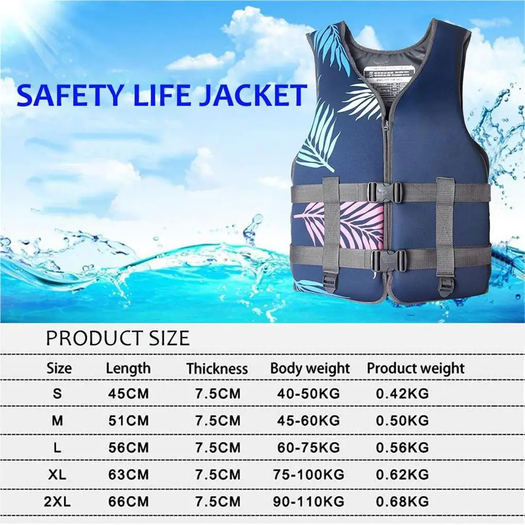 Lifejacket Neoprene Man Women Outdoor Fishing Vest Adult Children Safety Clothes Boating Swimming Water Sports Type2