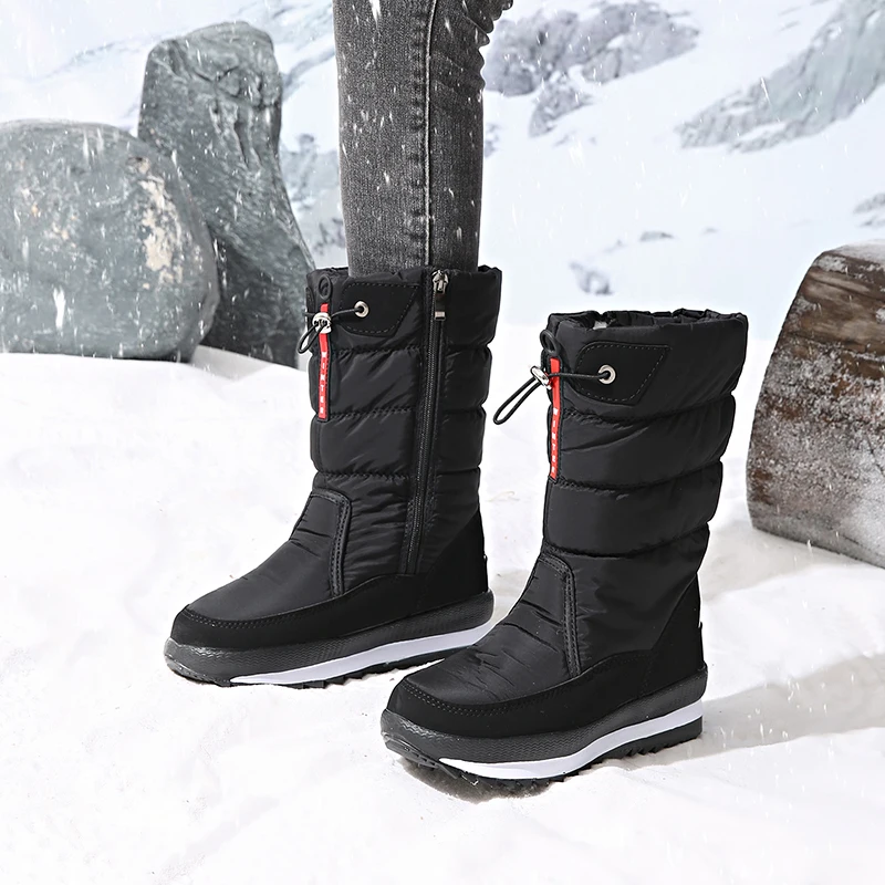 Autumn and Winter Cold-Proof Snow Boots for Men and Women, New Style, Fleece-Lined, Thickened, Non-Slip Cotton Shoes, Waterproof - 4