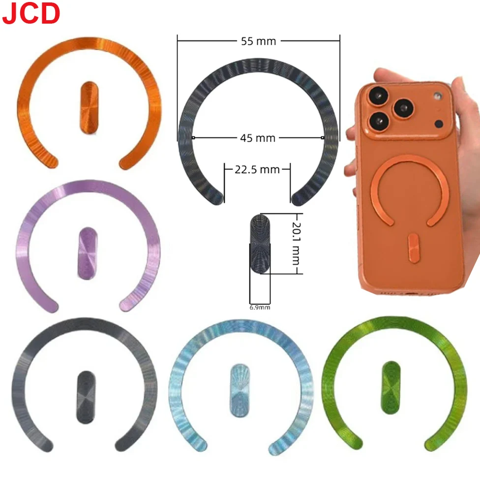 JCD 5pc Suitable For Apple Phone Accessories Magnetic Strips Open Magnetic Rings Phone Cases Car Mounted Magnetic Brackets ﻿