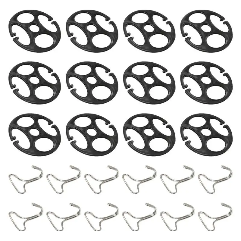 12pcs/set Car Seat Cover Plum Plate Metal Hooks Plastic Car Seat Covers Chucks Metal Hooks Locking Clip for car Seat Accessories