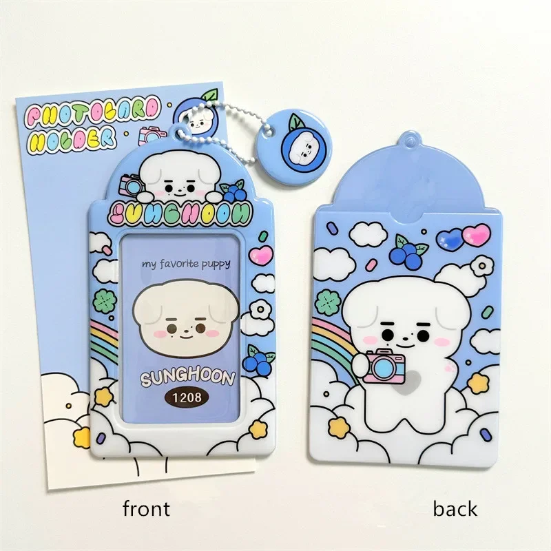 Kawaii ins  Cute 3 inch Kpop Photocard Holder Photo Card Holder Bag Pendant School Stationery 5