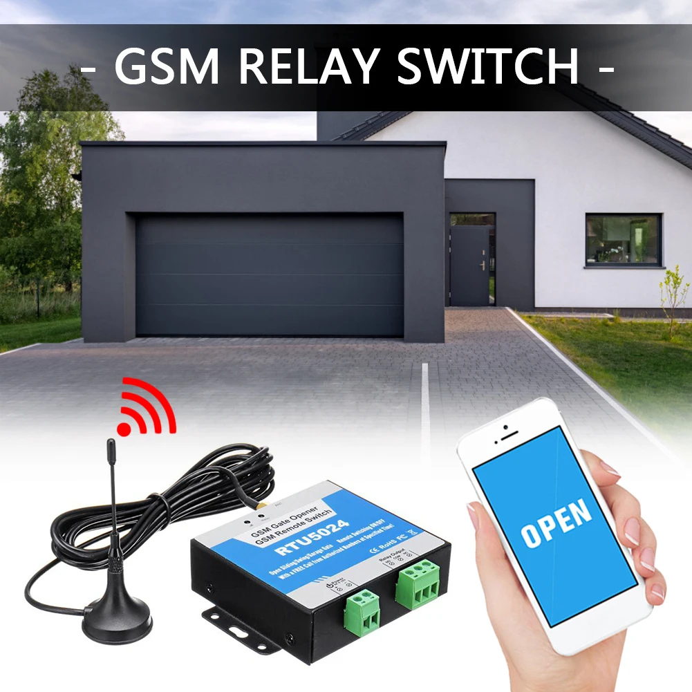 RTU5024 GSM Access Control Door Opener Relays Remote Wireless Door Opener Motor Controller Free Call 850/900/1800/1900MHz ﻿