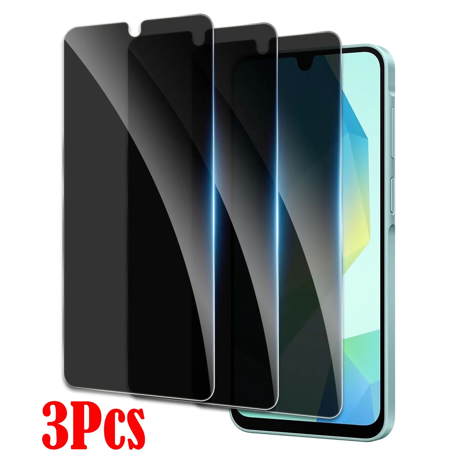 Pellicola proteggi schermo in vetro privacy da 3 pezzi per Samsung Galaxy A16 4G 5G - immagine 2
