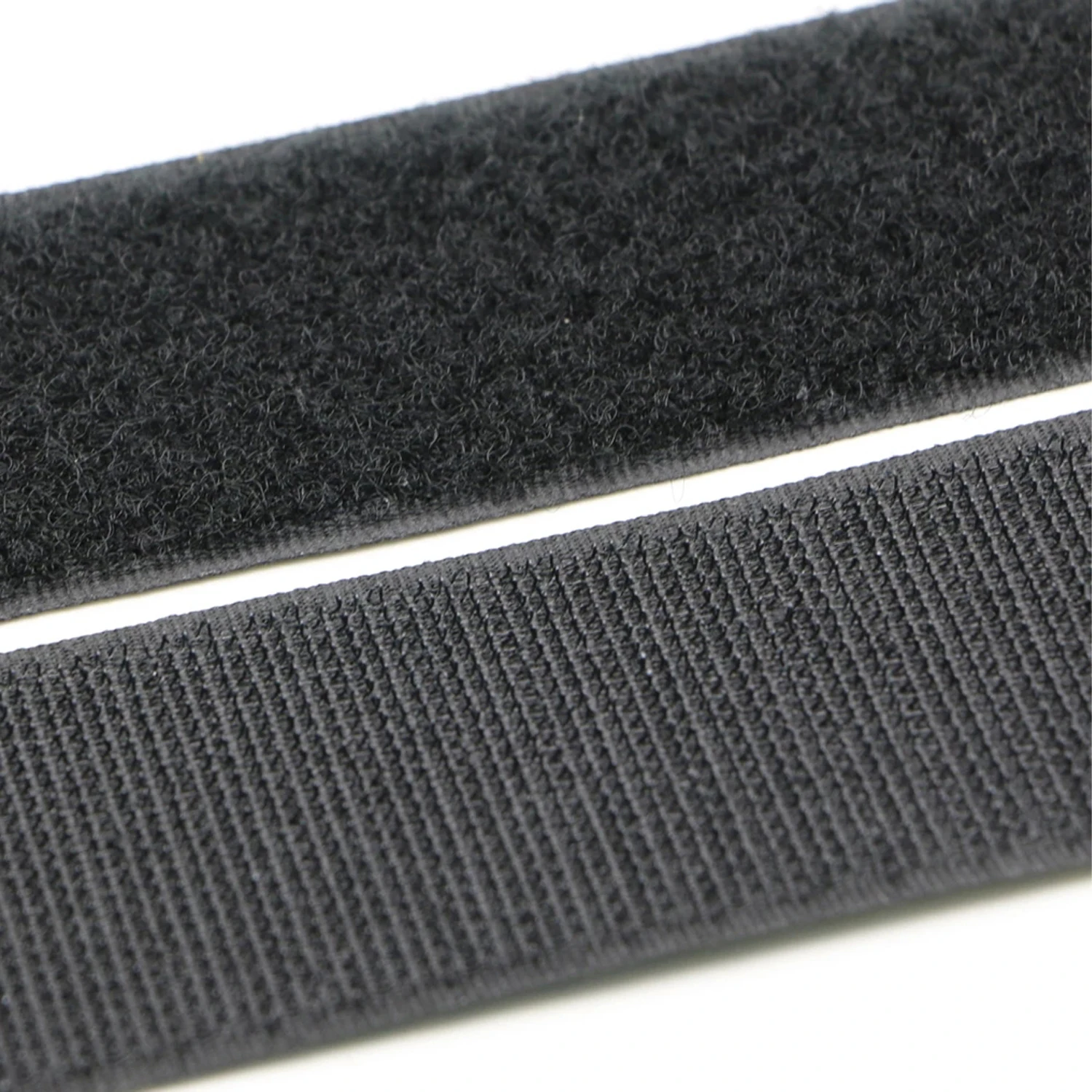 Versatile 150mm Non-Adhesive Hook and Loop Fastener Tape - Sewing-On Black & White