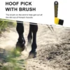 1PC Horse Hoof Pick Anti- Practical Grip Hoof Pick with Brush Horse Grooming Tools Cleaning Tools 4