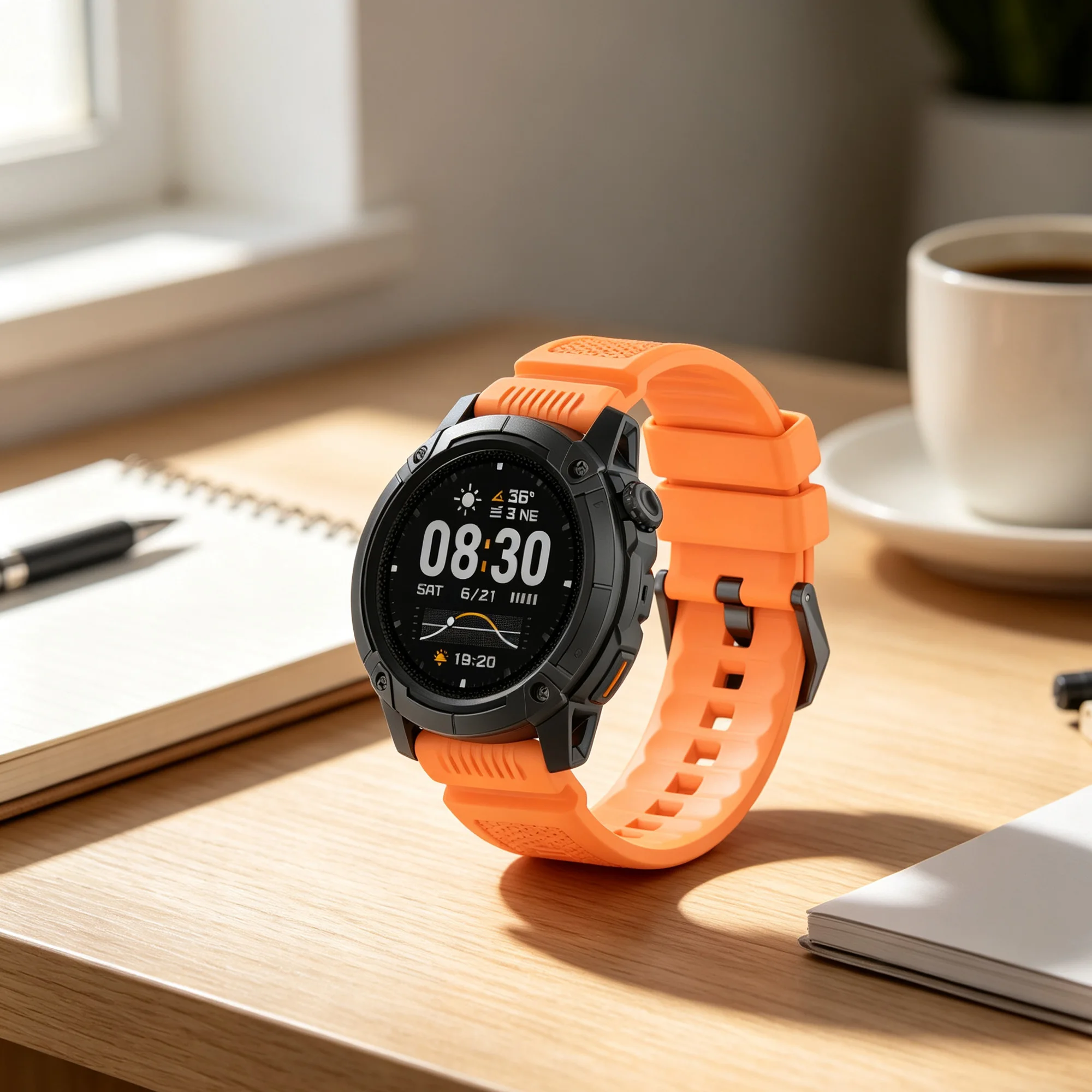 24mm Armor Silicone Sports Wristband - Durable and Stylish Bracelet