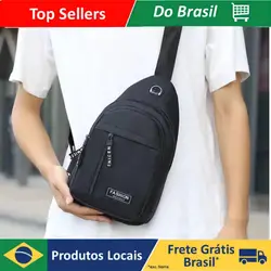 Mochila masculina bolsa impermeável de ombro pequena enviar cor aleatória
