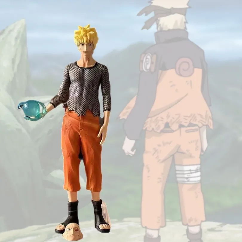 

27cm Naruto Anime Figures Uzumaki Naruto Rasengan Standing Ninja Statue Manga Action Figurines PVC Models Doll Kids Gift Toys