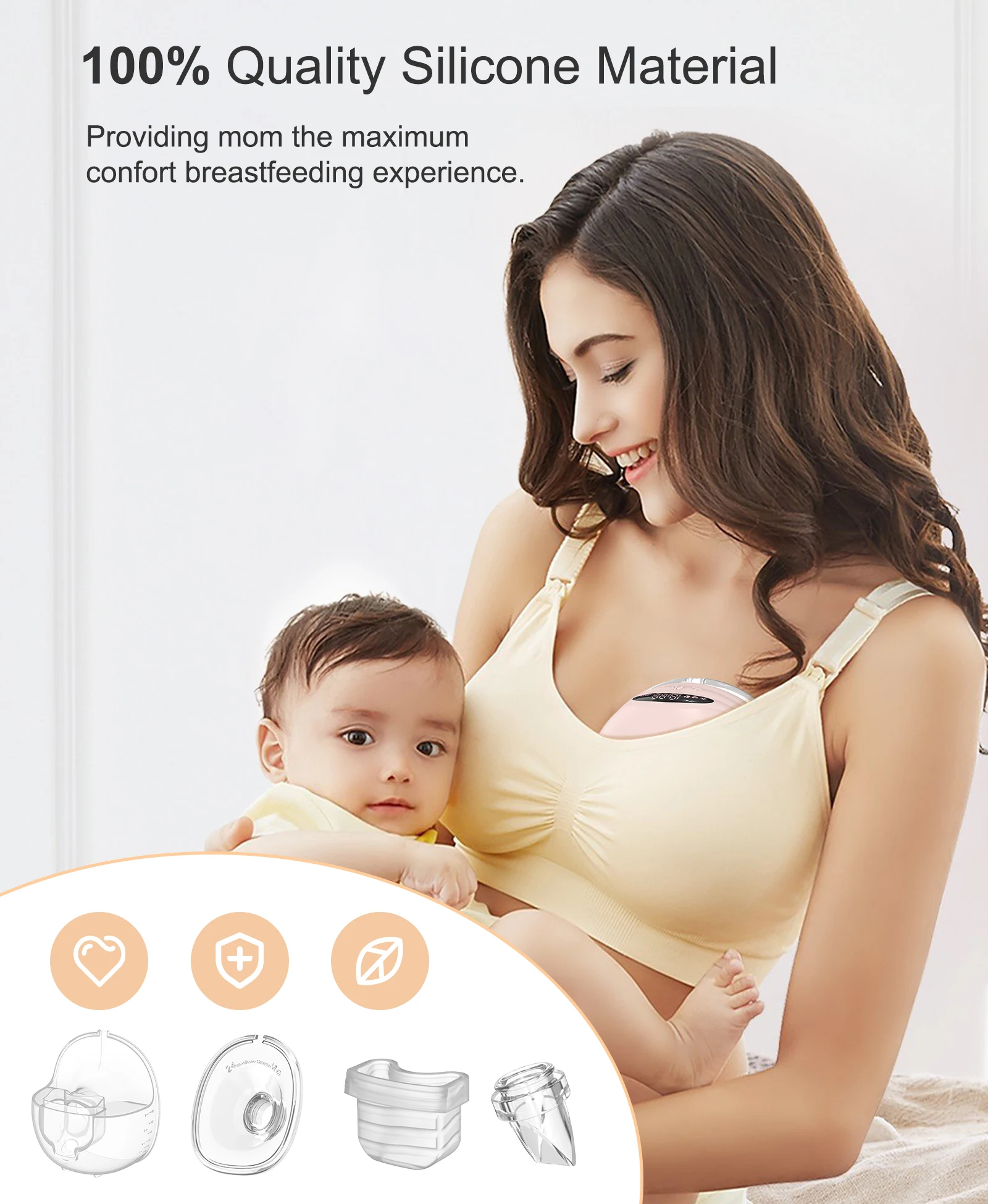 Wearable Breast Pump Breast Milk Milking Machine Hands Free Breast Pump for s18 s21 Breast Pump Milk Collector for Breastfeeding 3