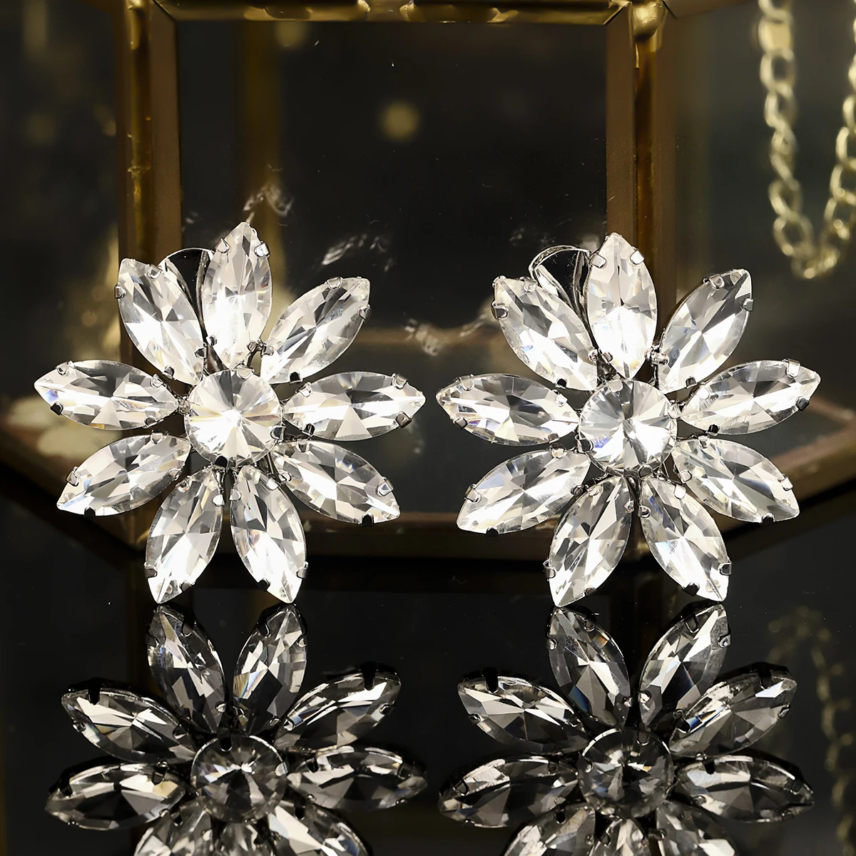 2 Stück/Set Kristallblumen-Haarspangen für Frauen und Mädchen, tägliche Haarnadel, Kopfbedeckung, Haarschmuck, festlicher Party-Schmuck als Geschenk – Detail 12