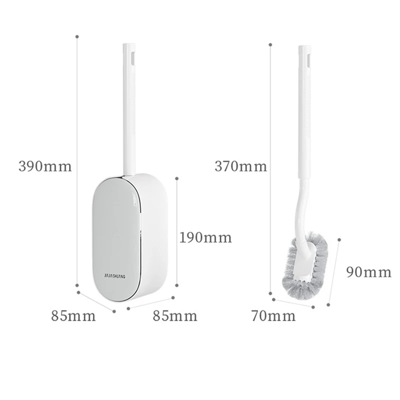 White-Toilet-Brush-Nordic-Wall-Mounted-Non-contact-Hanging-Bathroom-Storage-Brush-Utensils-WC-Cleaner-Corner.jpg Fehér Wc Kefe Északi Falra Szerelt Nem Érintkező Függő Fürdőszoba Tároló Edények Tisztító Sarok Wc-Tartozékok - Image 2
