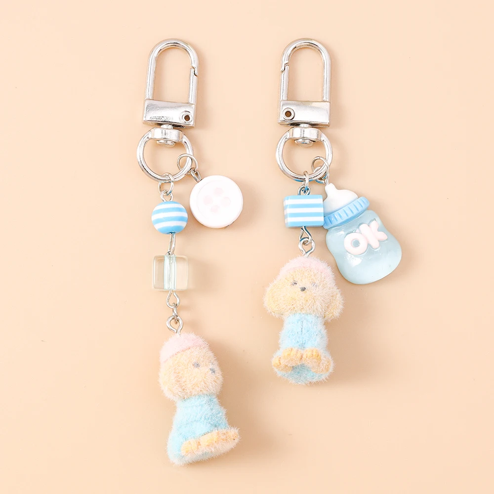 Aihua Niedlicher 3D-Schlüsselanhänger mit weichem, flauschigem Tiermotiv, Welpe, Hund, Schlüsselanhänger für Frauen und Mädchen, Handtaschenanhänger, DIY-Schlüsselanhänger, Schmuck, Geschenke – Detail 5