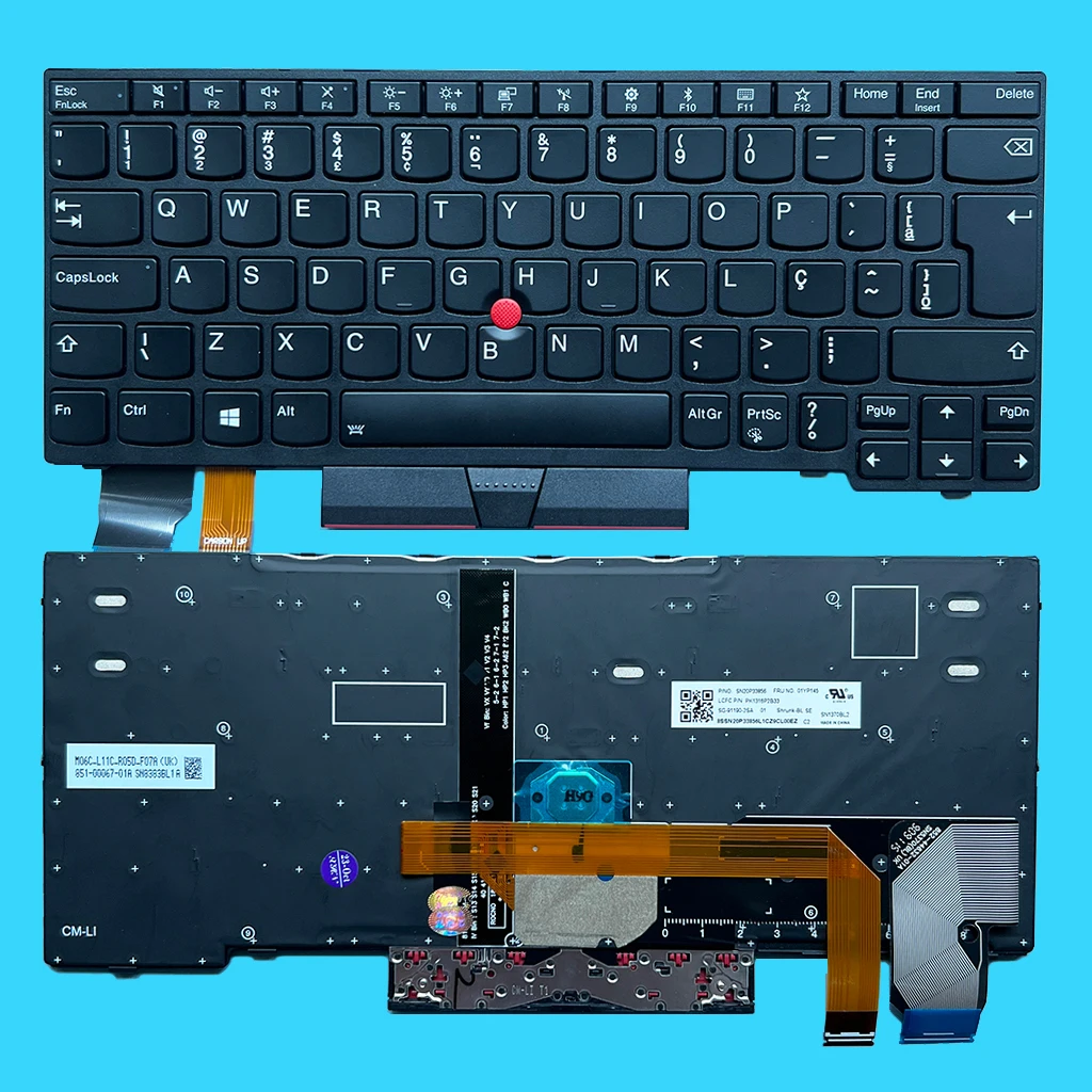 X280 Tastiera Brasiliana Per Lenovo Thinkpad X280 A285 X390 X395 X13 L13 Yoga Gen 1 Gen 2 Laptop 01 Yp145 Sn20P33856 Br
