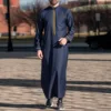 Dishdasha Muslim Men Long Robe Jubba Thobe Abaya Embroidery Kimono Islamic Dubai Saudi Abayas Prayer Kaftan Ramadan Morocco 2025