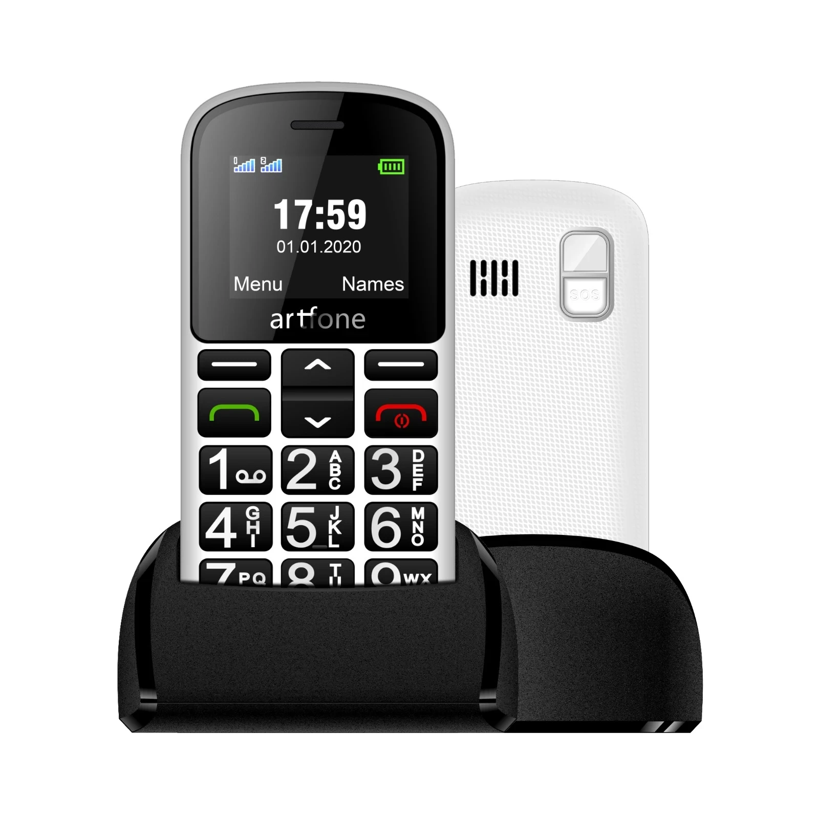 Bar Senior Cellphone Artfone CS181 CS182 CS188 GSM 2G Large Voice Big Button Mobile Phone For Elderly One Key SOS Dual Sim Torch 2