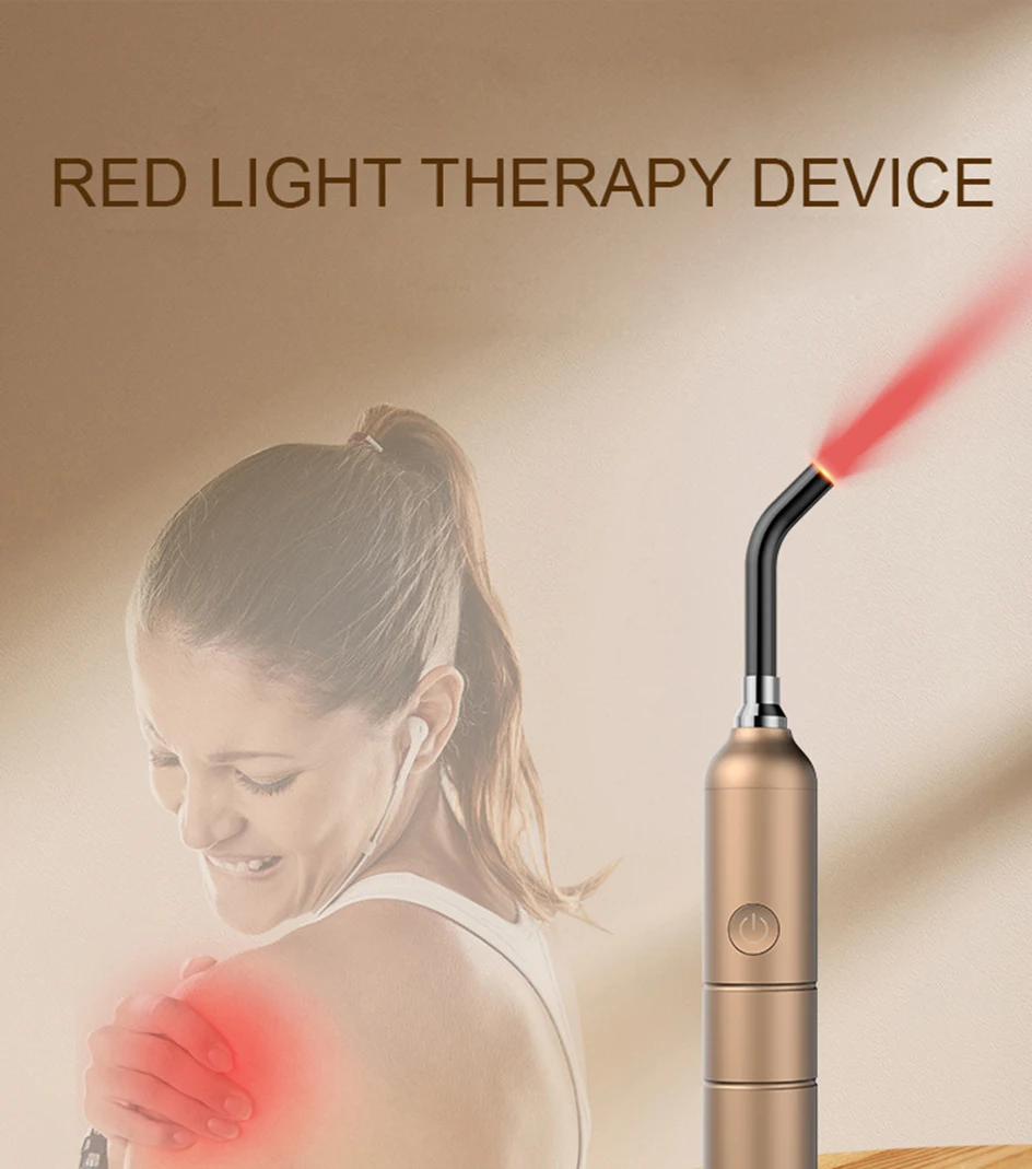 Cold Sore Device Red Light Therapy For Mouth Sores Treatment 660nm 850nm Near Infrared LED Light Therapy Machine Skin Care Wand