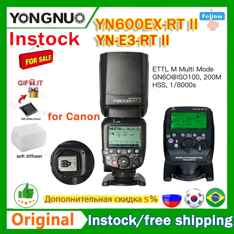 YONGNUO-YN600EX-RT-II-YN600EX-RT-II-2-4G-Wireless-HSS-1-8000s-Master ...