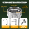 Metal 1440° Rotattion Kitchen Faucet Extender 2 Modes Universal Tap Bubbler Nozzle Sprayer Bathroom Tap Kitchen Faucet Extension 4