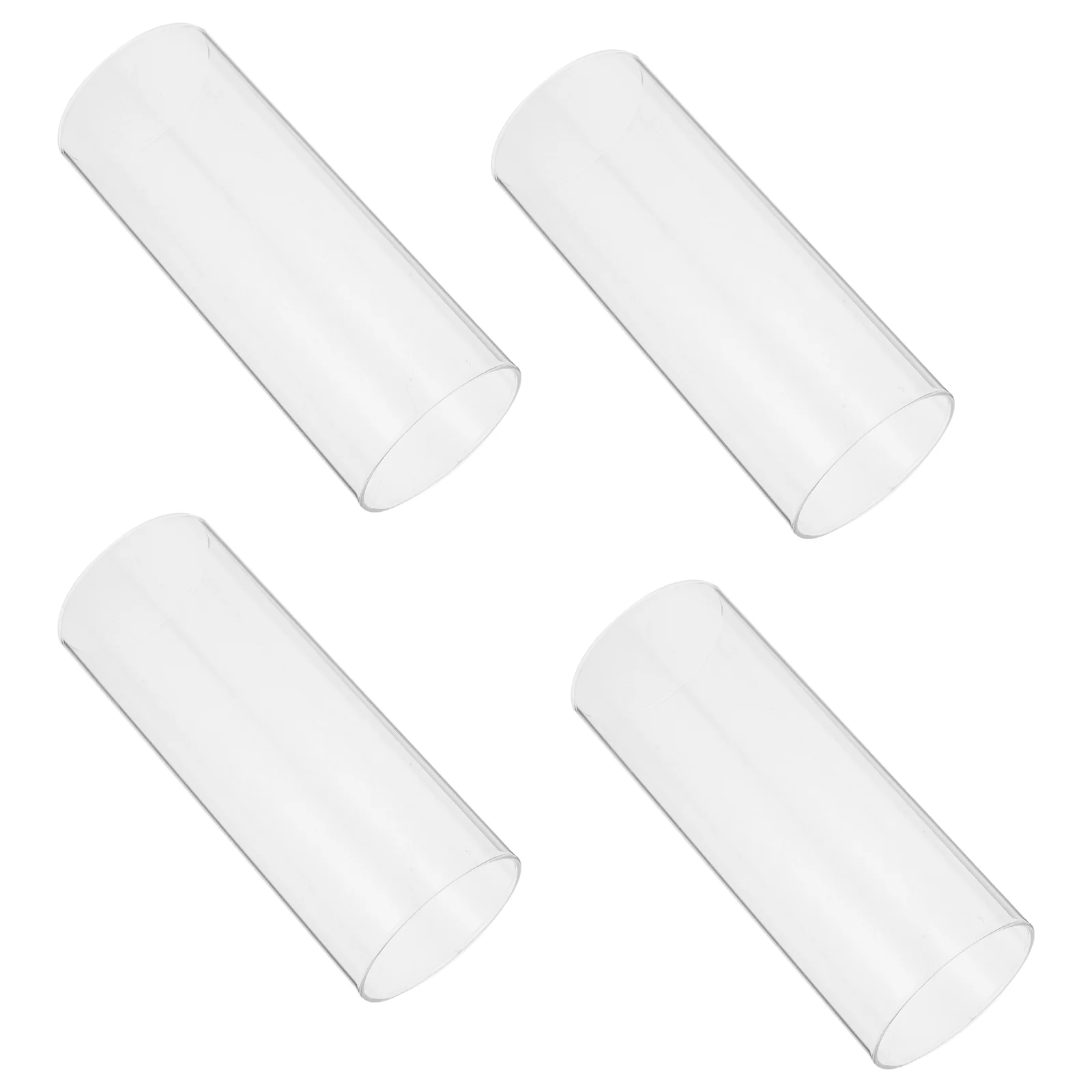 

4 Pcs Shade Chimney Wedding Decorations Glass Transparent Container Cylinder Liner