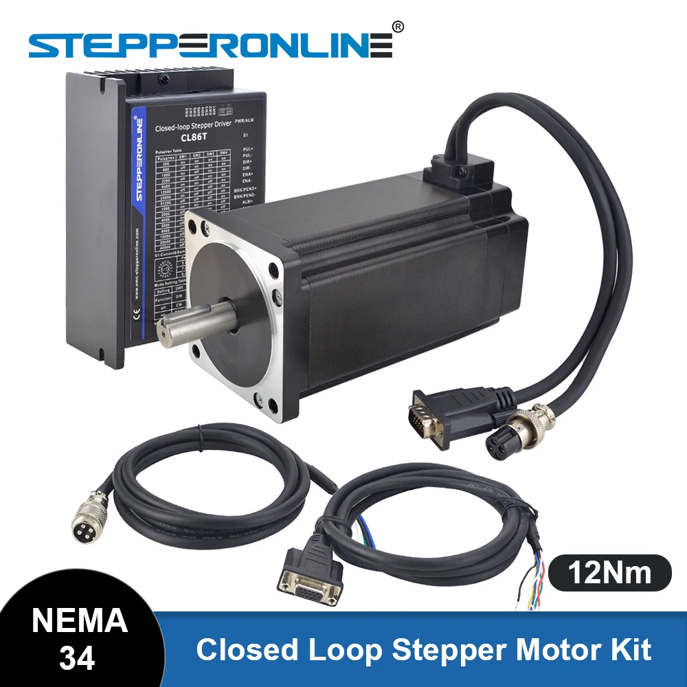 1AxisClosedLoopStepperMotorKit12NmNema34ClosedLoopMotor6A
