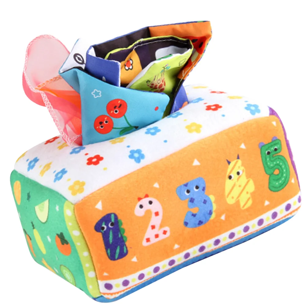 

Tissue Box Cover Toy Simulation Tissue Box Baby Tissue Toy Early Educational Plaything
