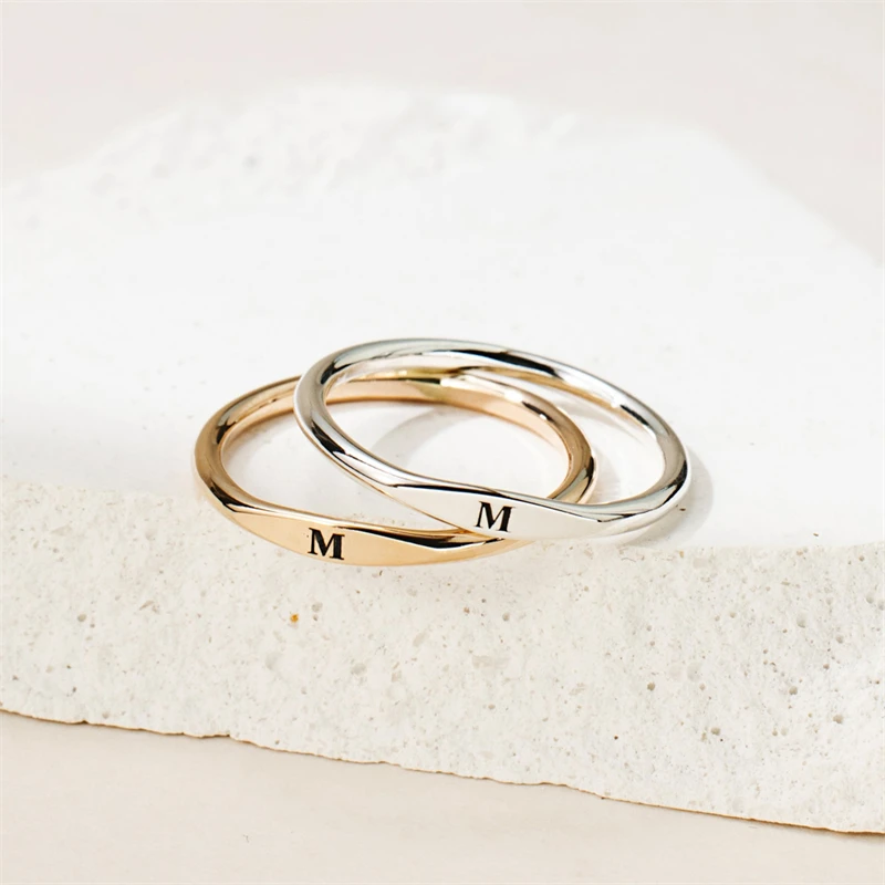Couple First Letter Ring - 49jewels.com