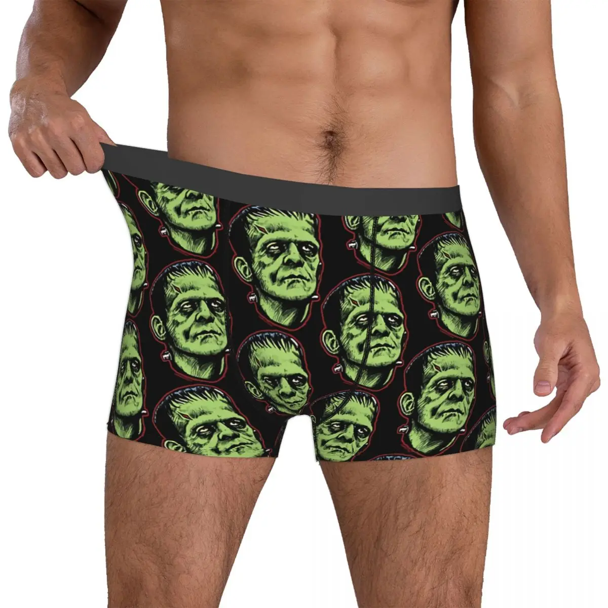 Frankenstein Men Boxer Briefs Underpants Horror Movies Highly Breathable High Quality Gift Idea 4