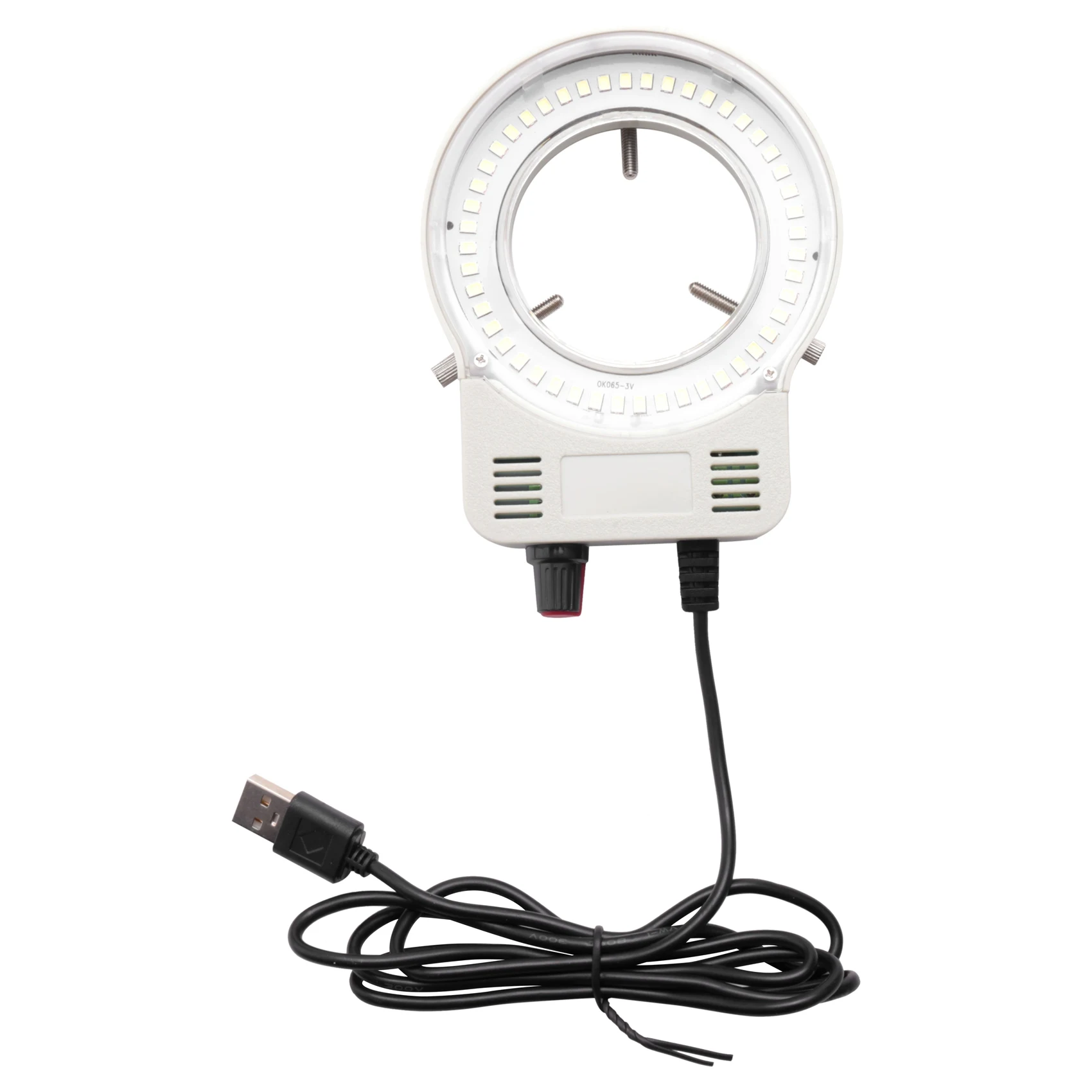 

48 LED Industrial Microscope Camera Light Source Ring Lamp Light Illuminator Lamp Adjustable Brightness USB Interface
