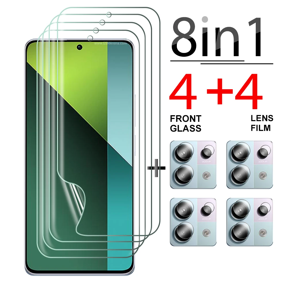 

Гидрогелевая пленка 8 в 1 для Xiaomi Redmi Note 13 Pro 5G Ready note13 pro 4G, мягкая пленка Note13pro plus, Защитное стекло для объектива камеры