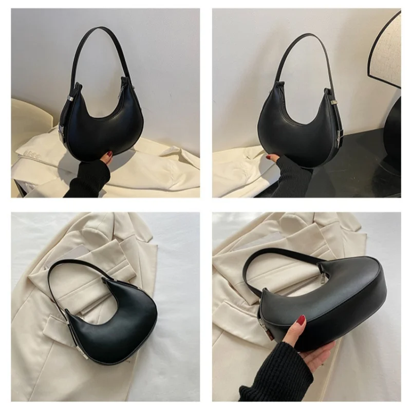 Fashion Luxury Design PU Leather Shoulder Bag Women Small Clutch Handbag Purse Female Underarm Bag