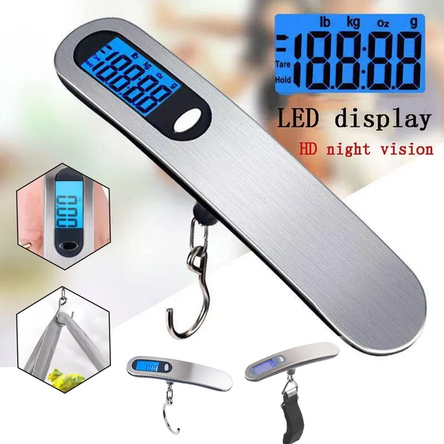 Portable Mini Suitcase Scale LED Display 50Kg/110Lb Digital Luggage Scale  For Travel Bag Hanging Scales Weighing Balance - AliExpress