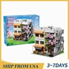 3911PCS Japanese Apartment Modular Building Blocks,with 5 Figures,Street View Model Bricks LED Light Toys Idea Gifts Home Decor