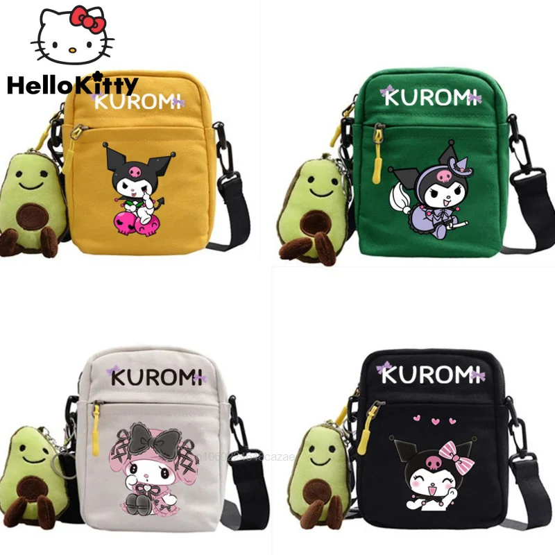 Sanrio Kuromi mochila de moda Y2k para mujer, bolso de hombro pequeño