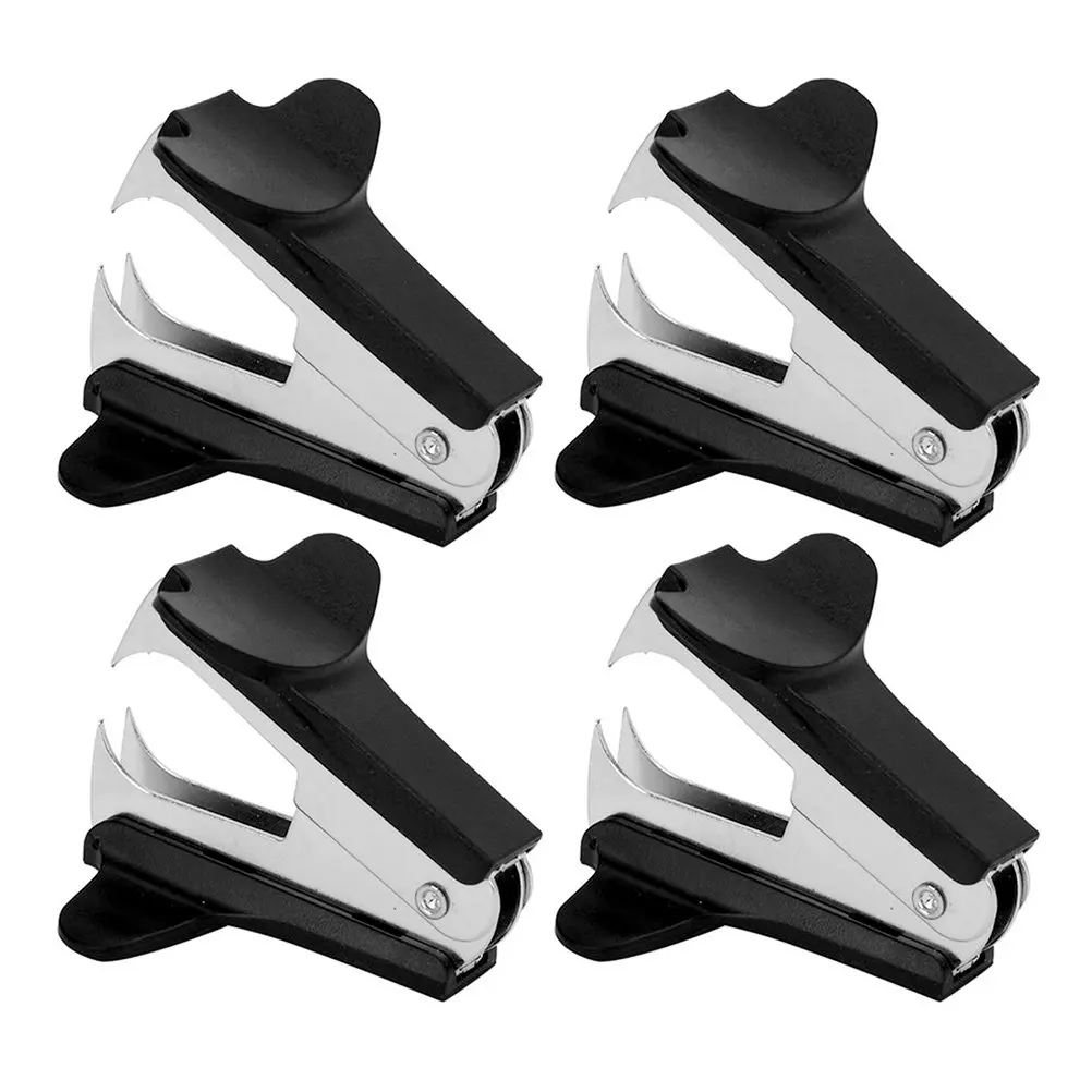 4Pcs 금속 핸드 헬드 스테이플 풀러 미니 스테이플러 리무버 사무실 학교 가정용 휴대용 스테이플 제거 도구 안전하고 조용한 사용