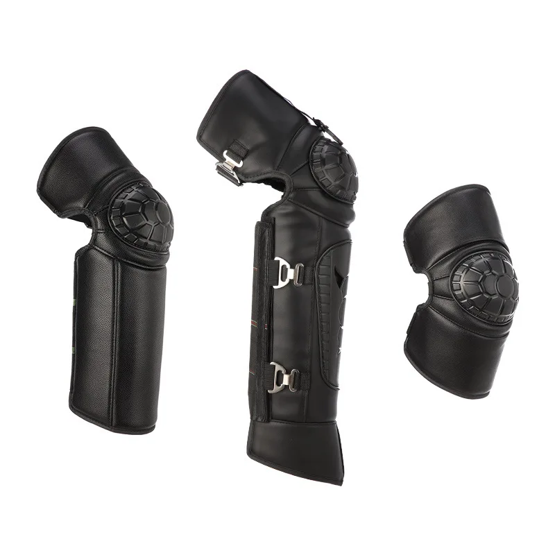 Winter Electric Motorcycle Knee Guards Men and Women Riding Coldproof Warm PU Thickened Plush Leg Guards