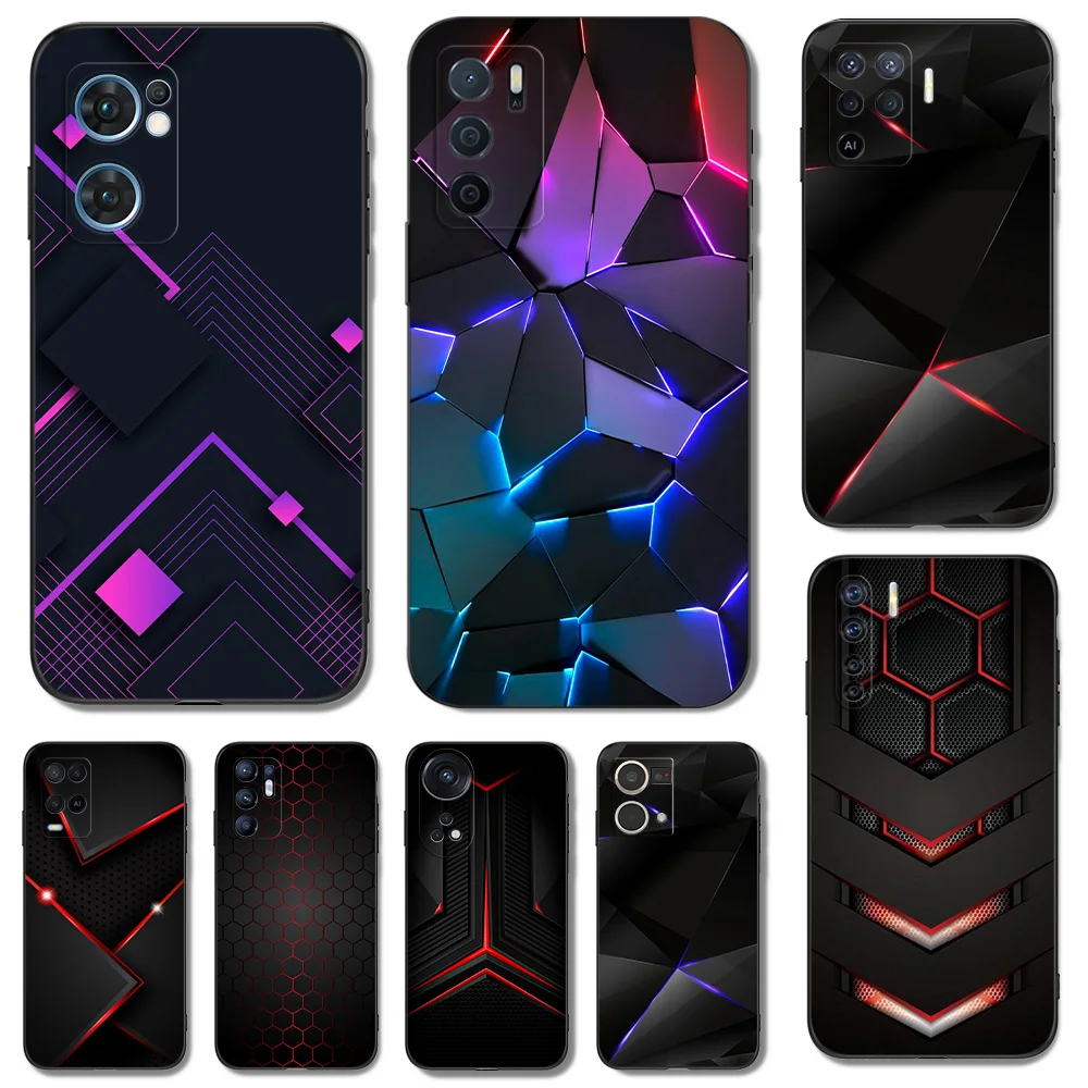 Custodia In Tpu Nero Per Realme Q5 X Xt X2 X3 Superzoom X50 V13 Q3I X7 Pro Ultra Gt Master Edition Lrregular Black Figures