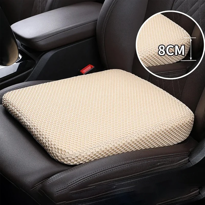 Car Seat Booster Cushion 3D Honeycomb Memory Cotton Auto Seat Protector Pad Breathable Ice Silk Cushion Interior Accessories